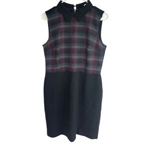 LOFT Sleeveless Dress - Black and Red